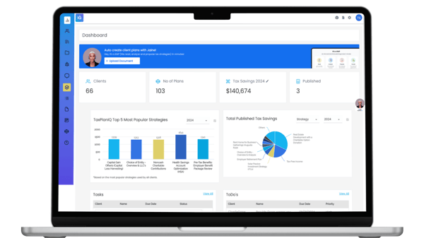 TaxPlanIQ 2025 - Front Facing Laptop