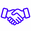 Minimal Purple Handshake Icon