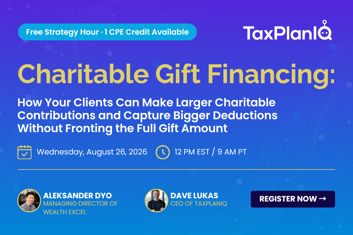 Email Banner - Strategy Hour - Charitable Gift Financing